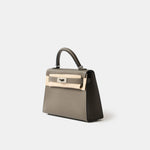 Hermès Mini Kelly 20 Etain Epsom PHW