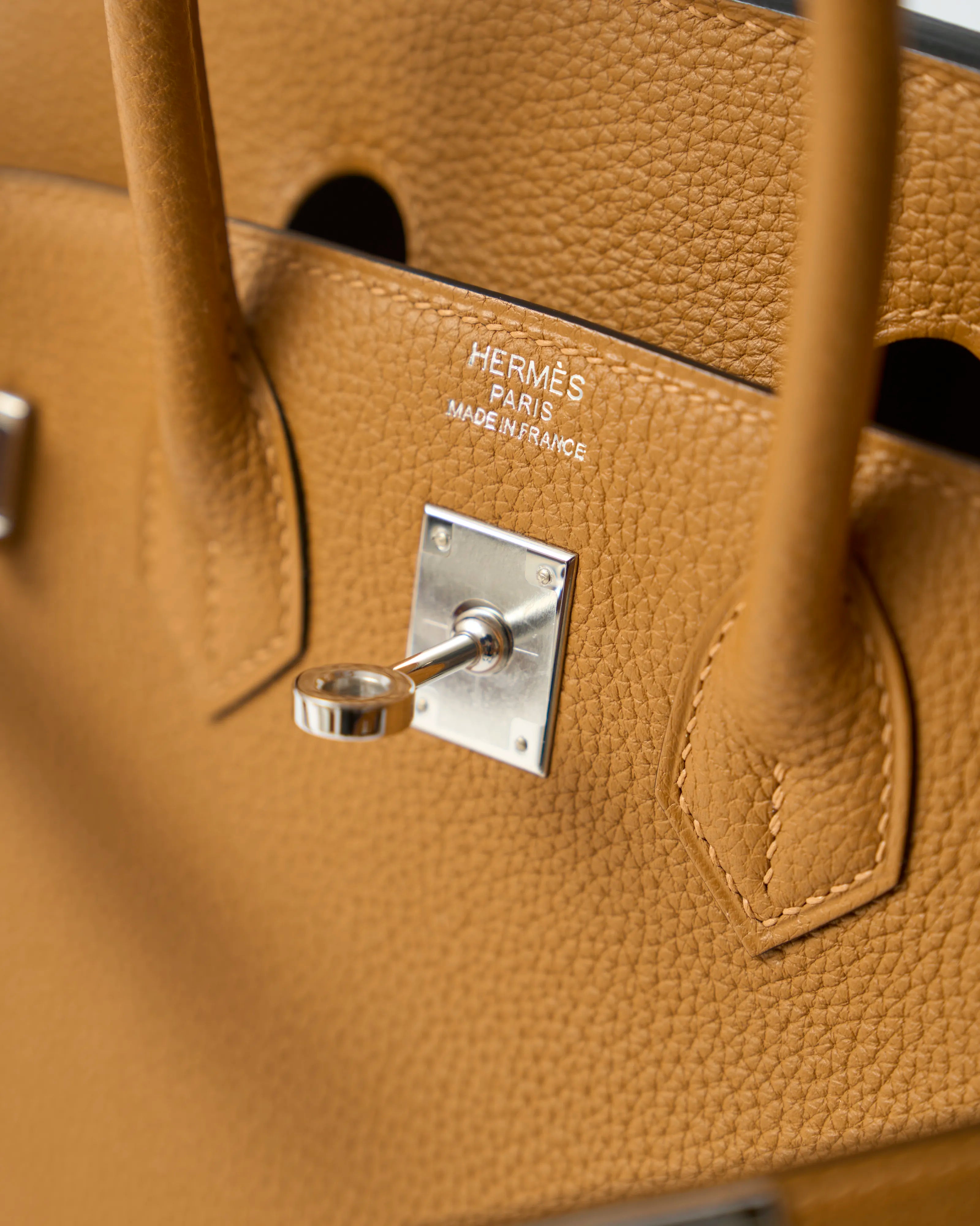 Hermès Birkin 25 Biscuit Togo PHW