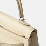 Hermès Mini Kelly 20 Craie Epsom PHW