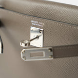 Hermès Mini Kelly 20 Etain Epsom PHW