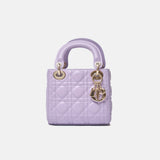 Dior Mini Lady Dior Lilac Bag Lambskin