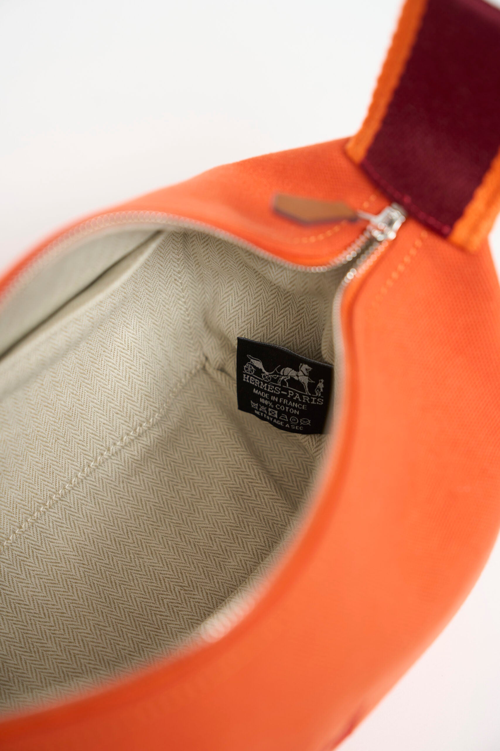 Hermès Bride-a-Brac Orange Feu Cotton PHW