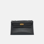 Hermès Kelly Pochette Black Swift GHW