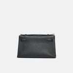 Hermès Kelly Pochette Black Swift GHW
