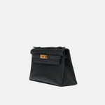 Hermès Kelly Pochette Black Swift GHW