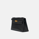 Hermès Kelly Pochette Black Swift GHW