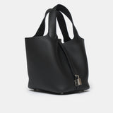 Hermès Picotin 18 Black Clemence PHW