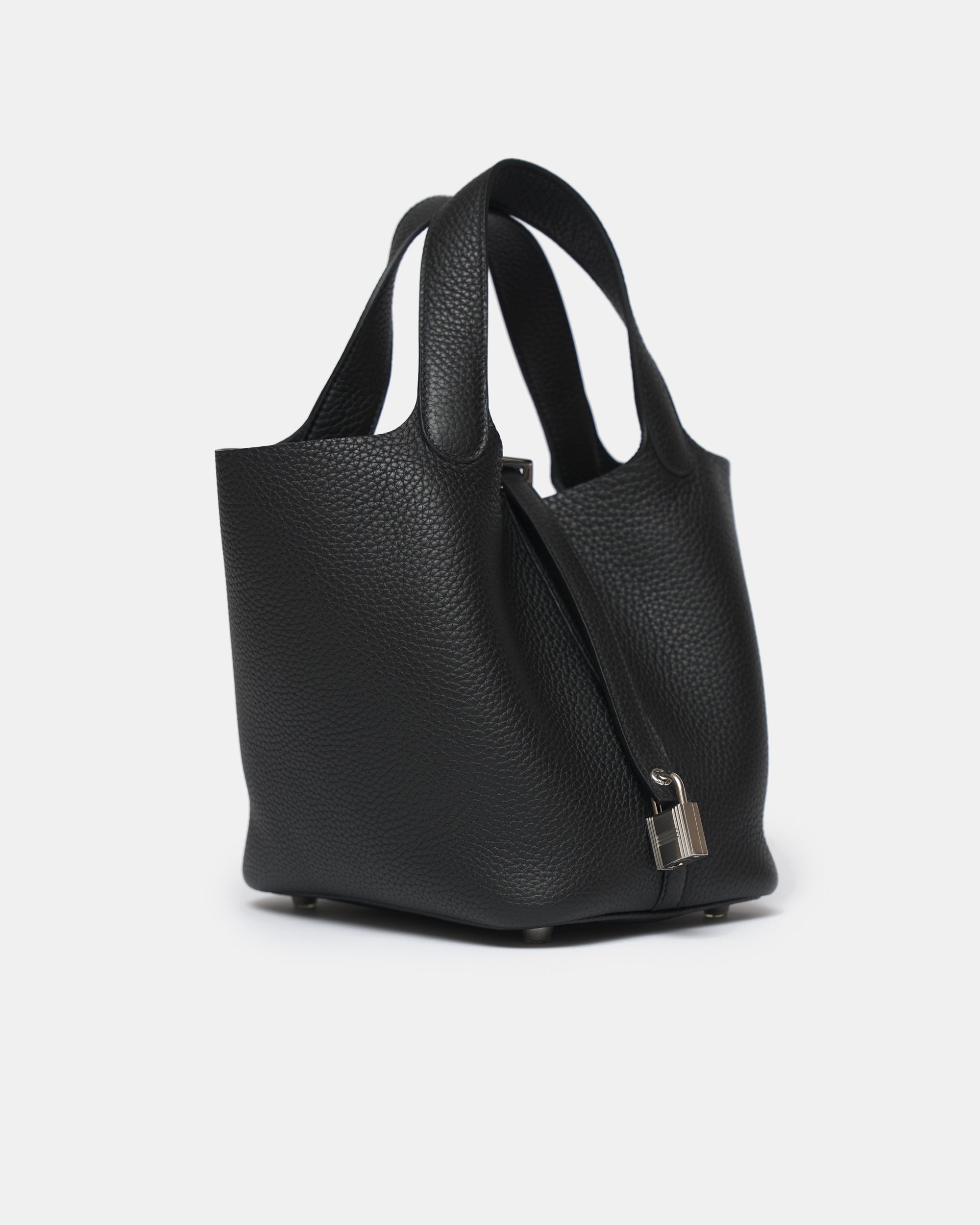 Hermès Picotin 18 Black Clemence PHW