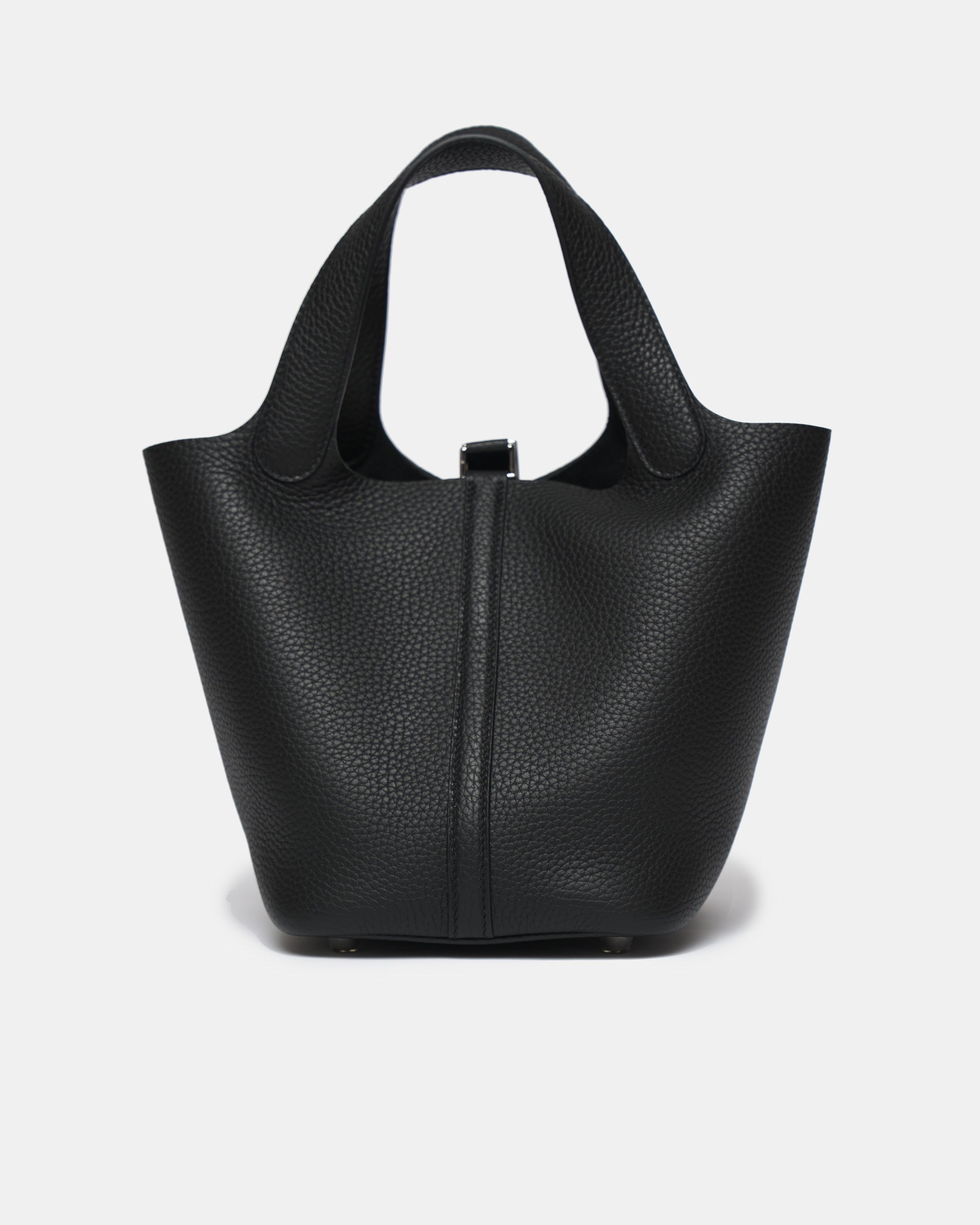 Hermès Picotin 18 Black Clemence PHW