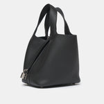 Hermès Picotin 18 Black Clemence PHW