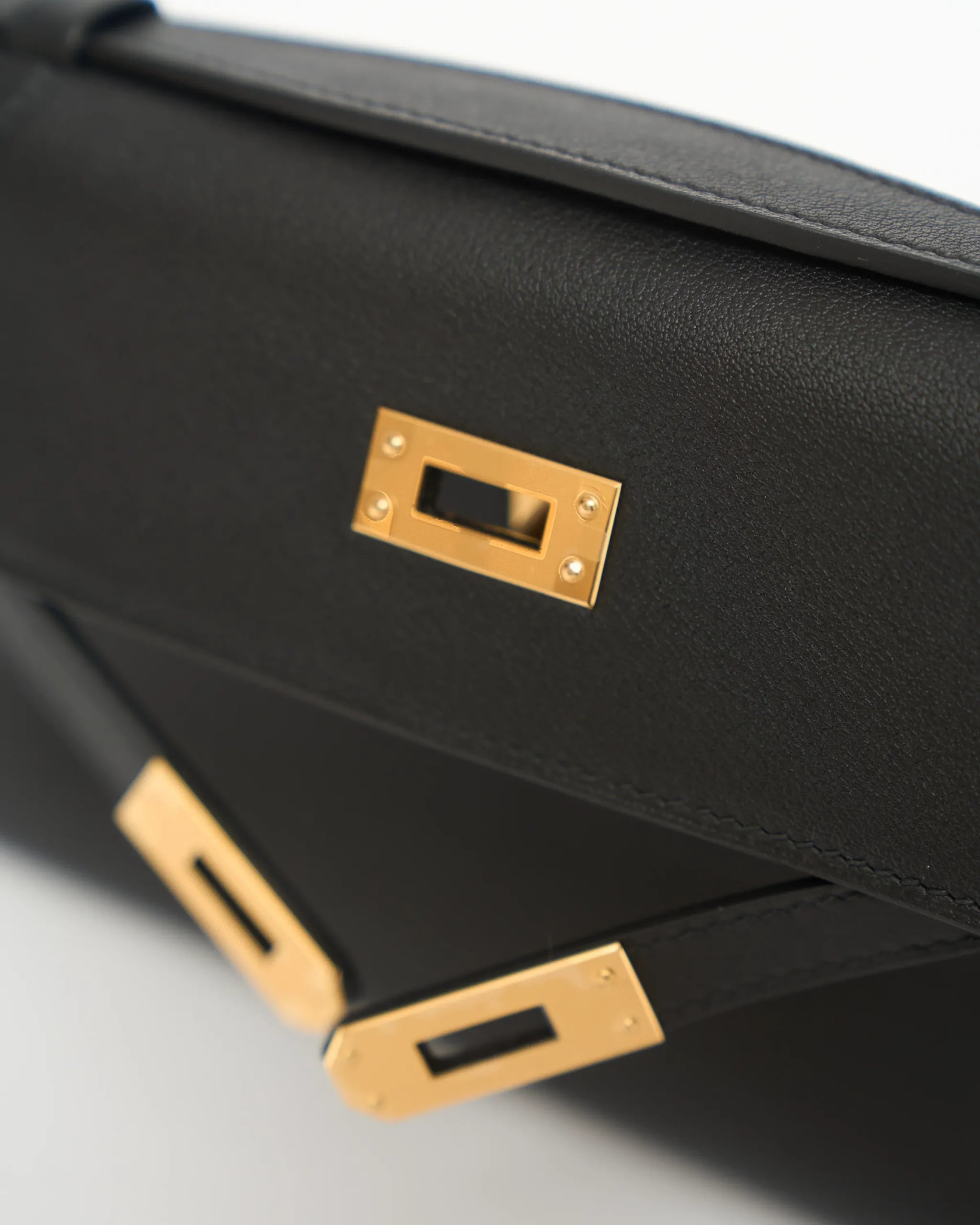 Hermès Kelly Pochette Black Swift GHW