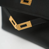 Hermès Kelly Pochette Black Swift GHW