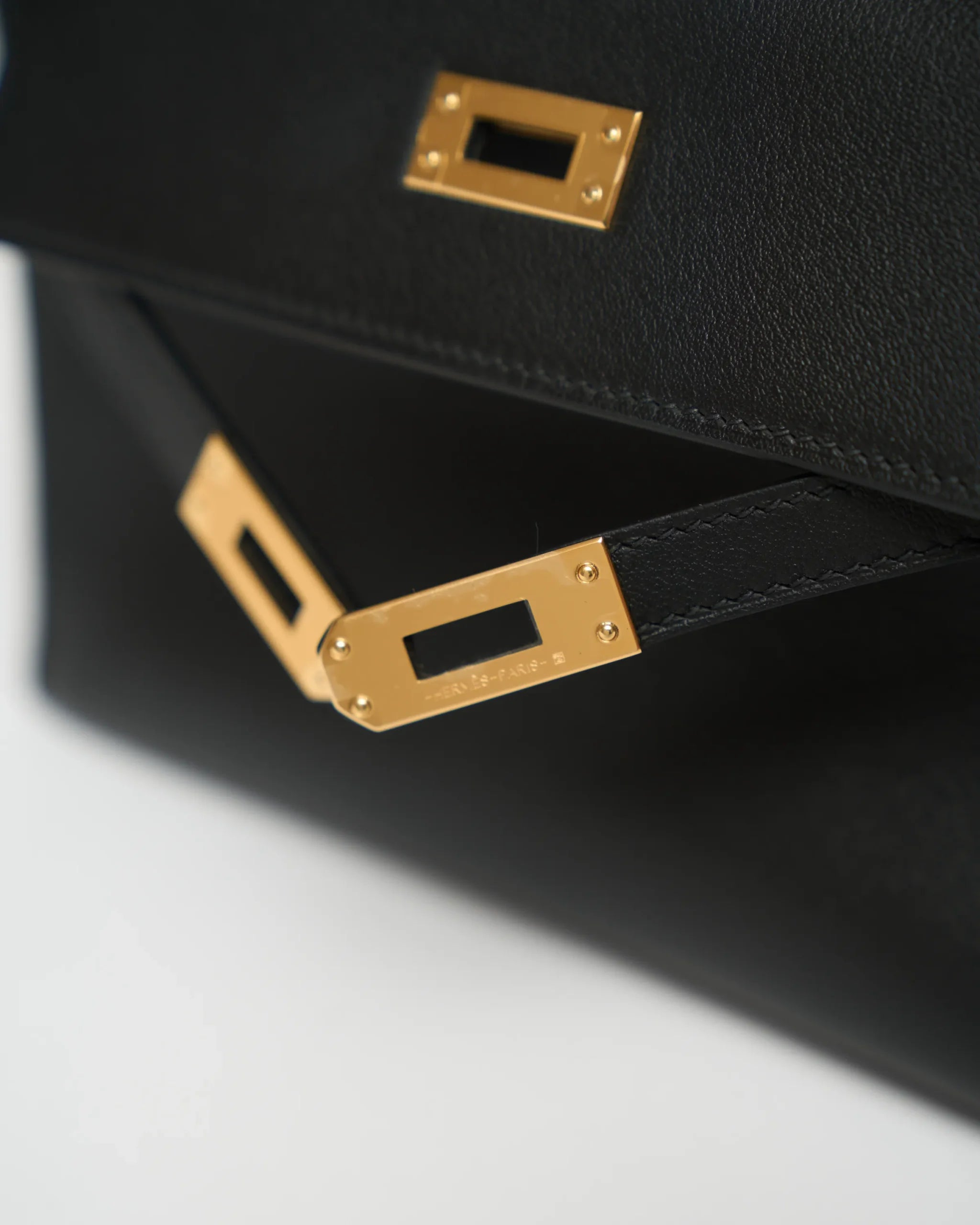 Hermès Kelly Pochette Black Swift GHW