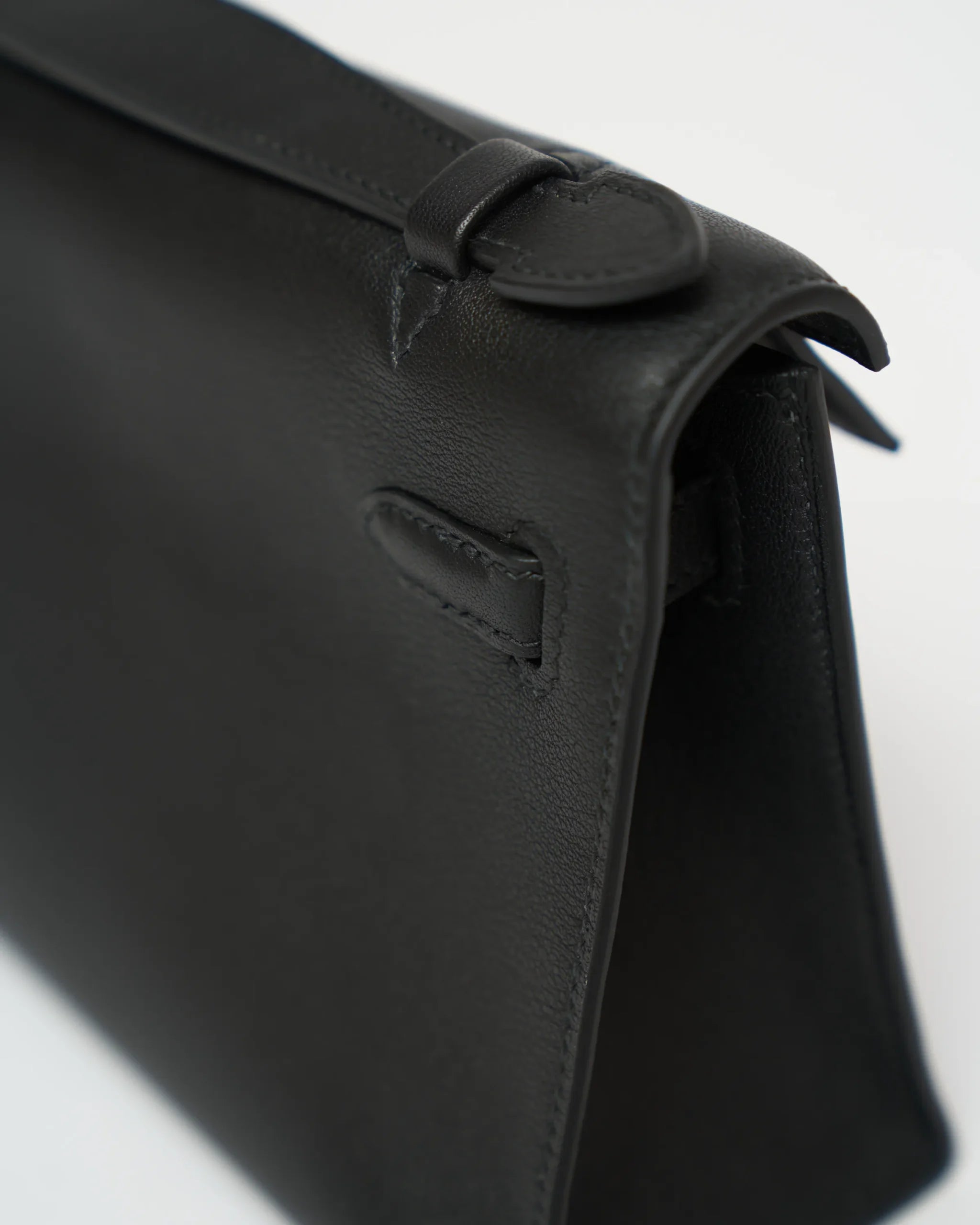 Hermès Kelly Pochette Black Swift GHW