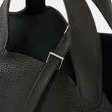 Hermès Mini Picotin 18 Caban Clemence PHW
