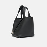 Hermès Mini Picotin 18 Caban Clemence PHW
