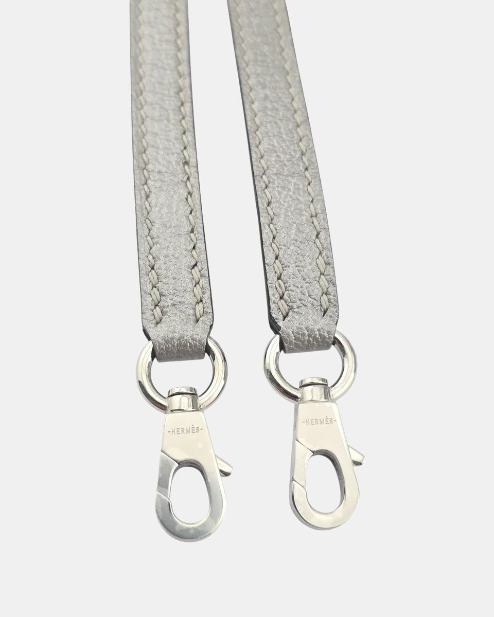Hermès Mini Kelly 20 Gris Argenté Chèvre Chamkilight PHW