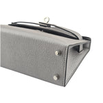 Hermès Mini Kelly 20 Gris Argenté Chèvre Chamkilight PHW