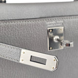 Hermès Mini Kelly 20 Gris Argenté Chèvre Chamkilight PHW