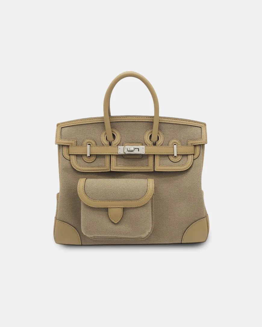 Hermès Birkin 25 Cargo Beige Marfa/Poussiere Toile PHW