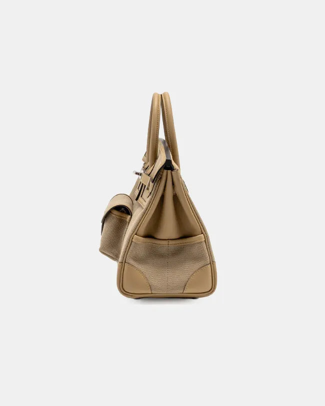 Hermès Birkin 25 Cargo Beige Marfa/Poussiere Toile PHW