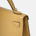 Hermès Mini Kelly 20 Dore Chèvre Chamkilight Permabrass