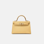 Hermès Kelly Mini 20 Dore Chèvre Chamkilight Permabrass