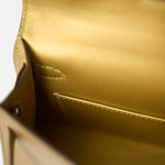 Hermès Mini Kelly 20 Dore Chèvre Chamkilight Permabrass