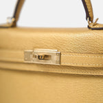 Hermès Mini Kelly 20 Dore Chèvre Chamkilight Permabrass