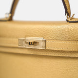 Hermès Mini Kelly 20 Dore Chèvre Chamkilight Permabrass