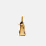 Hermès Mini Kelly 20 Dore Chèvre Chamkilight Permabrass