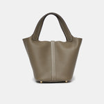 Hermès Mini Picotin 18 Etoupe Clemence GHW