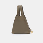 Hermès Mini Picotin 18 Etoupe Clemence GHW