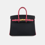 Hermès Birkin 25 Black/Rose Azalee Epsom Brushed GHW