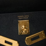 Hermès Kelly 20 Black Epsom PHW