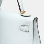Hermès Mini Kelly 20 Bleu Brume GHW