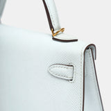 Hermès Mini Kelly 20 Bleu Brume GHW