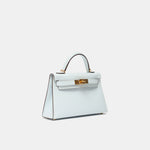 Hermès Mini Kelly 20 Bleu Brume GHW