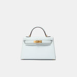 Hermès Mini Kelly 20 Bleu Brume GHW