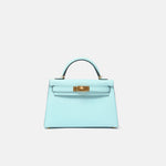 Hermès Mini Kelly 20 Blue Zephyr Epsom GHW