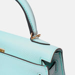 Hermès Mini Kelly 20 Blue Zephyr Epsom GHW