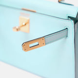 Hermès Mini Kelly 20 Blue Zephyr Epsom GHW