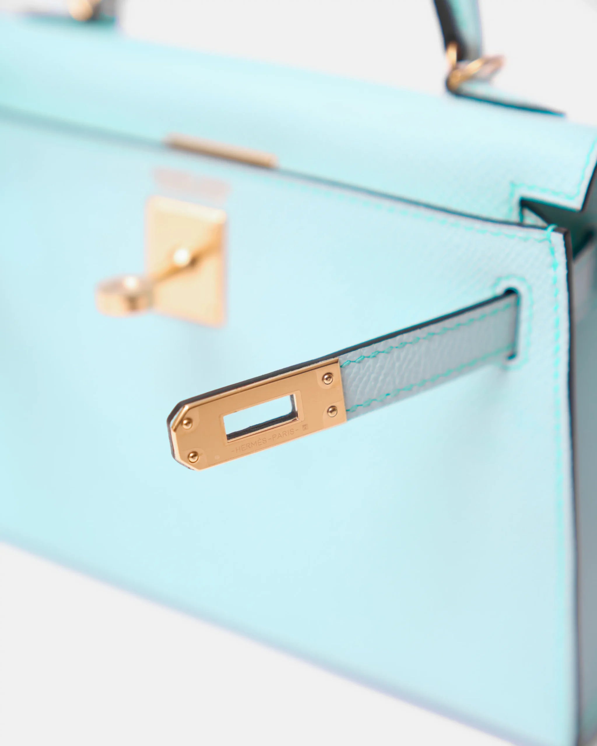 Hermès Mini Kelly 20 Blue Zephyr Epsom GHW