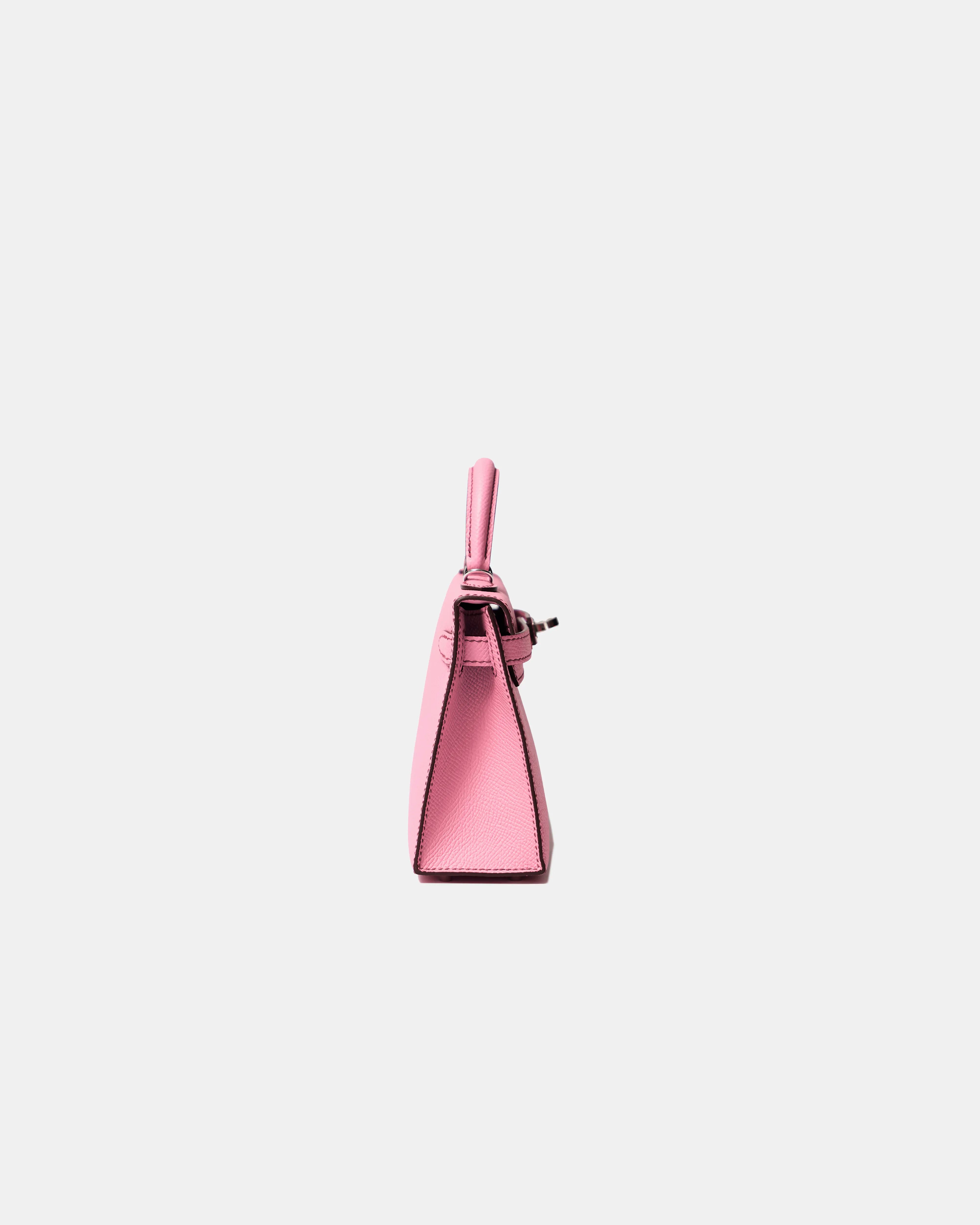 Hermès Mini Kelly 20 Bubblegum Epsom PHW