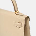 Hermès Mini Kelly 20 Craie Epsom GHW