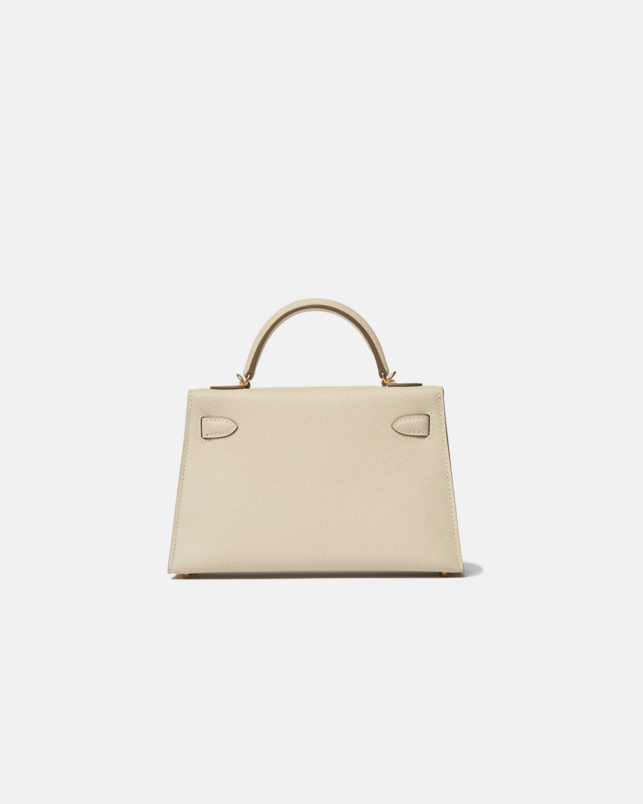Hermès Mini Kelly 20 Craie Epsom GHW