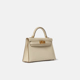 Hermès Mini Kelly 20 Craie Epsom GHW