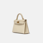 Hermès Mini Kelly 20 Craie Epsom GHW