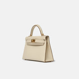 Hermès Mini Kelly 20 Craie Epsom GHW