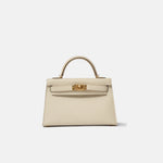 Hermès Mini Kelly 20 Craie Epsom GHW